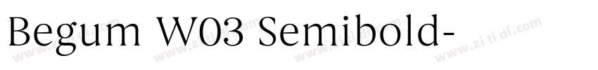 Begum W03 Semibold字体转换